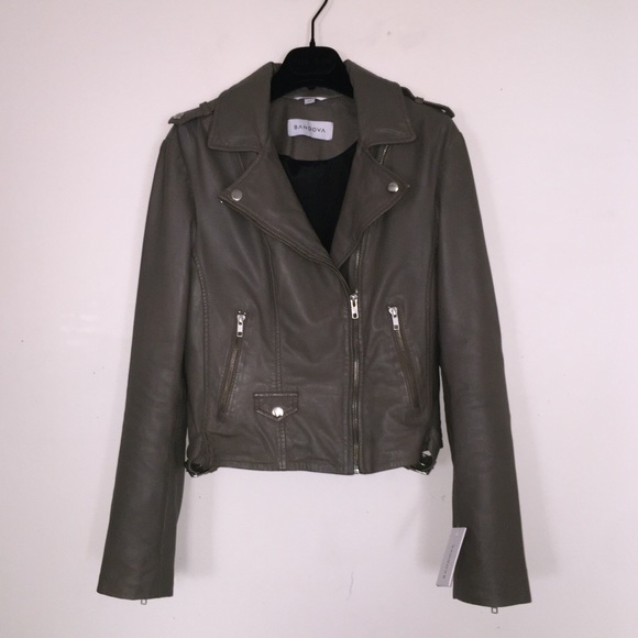 Sandova Leather Moto Jacket in Latte - Picture 3 of 13